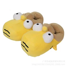 Anime The Simpsons Winter Warm Slippers Man Women Cosplay Indoor Furry Home Shoe