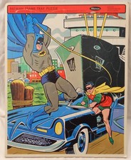 VINTAGE 1966 WHITMAN BATMAN  ROBIN TRAY PUZZLE 4518