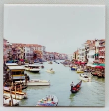 Venice Italy Ceramic Tile Trivet Coaster Travel Souvenir 4" x 4"
