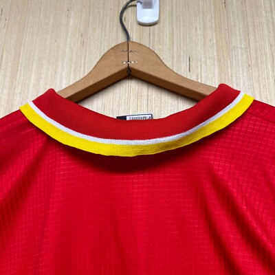 Vintage Macedonia Jersey Adult Size Large Red Short Sleeve Men's