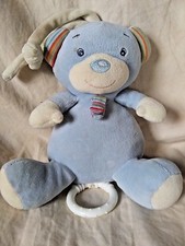 Paradise Toys Blue Musical Teddy Bear Plush Animal Crib Pull Down When You Wish