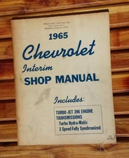1965 Chevrolet Interim Shop Manual Turbo-Jet 396 Engine Hydra-Matic EUC!