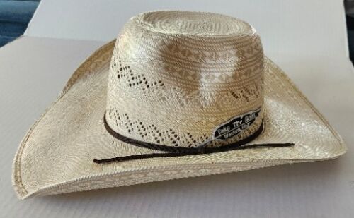 Chapeau de paille Rodeo King Prime time cow-boy prendre les rênes vêtements western 25 x long ovale - Photo 1 sur 23
