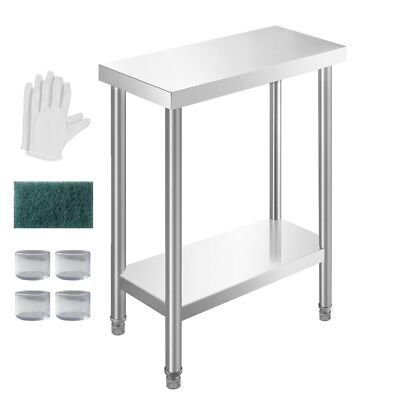 NSF Stainless Steel Table for Prep & Work 24 x 12 Inches, Commercial Heavy Du...