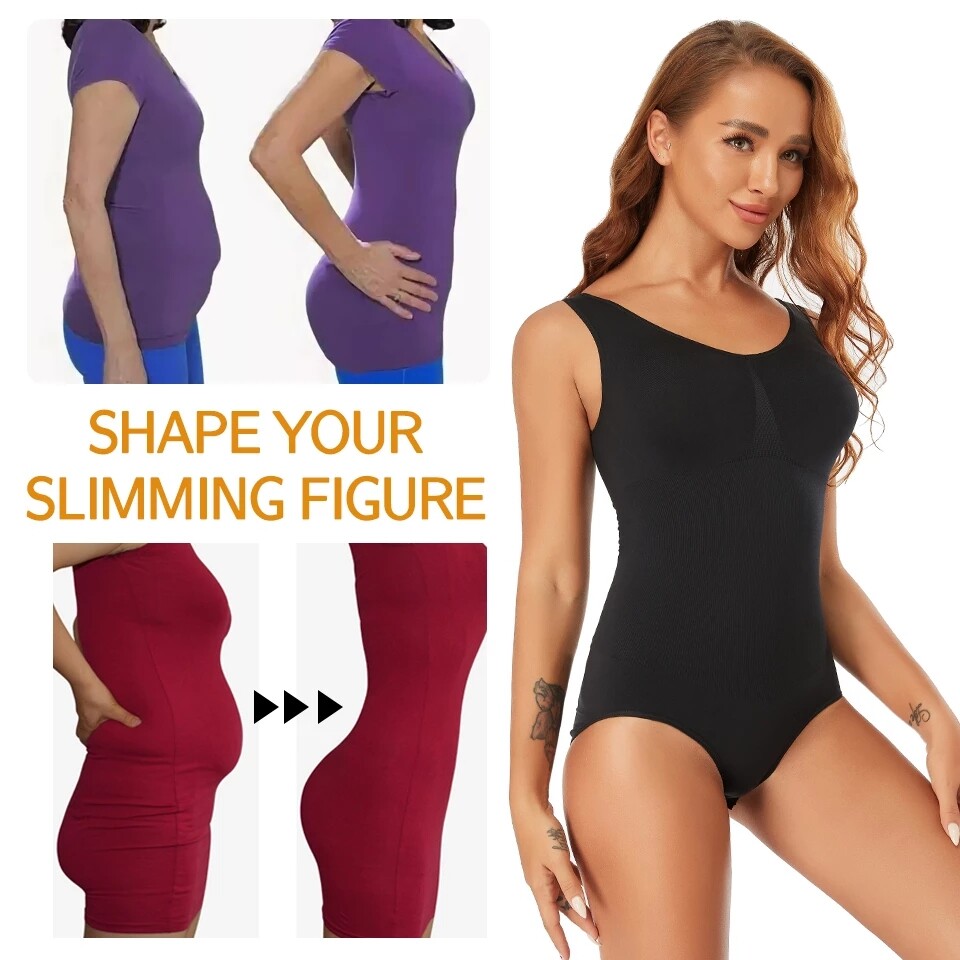 Women's Shapewear Bodysuit Seamless Tummy Control Body Shaper Waist Trainer Slim