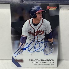 2015 Bowman’s Best Braxton Davidson ROOKIE Auto Braves #2 XQ