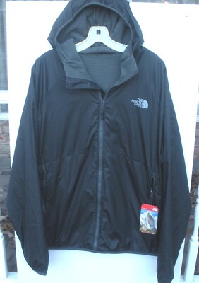 THE NORTH FACE MENS DESMOND HOODIE LINED WINDBREAKER JACKET- BLACK- Large-NWT