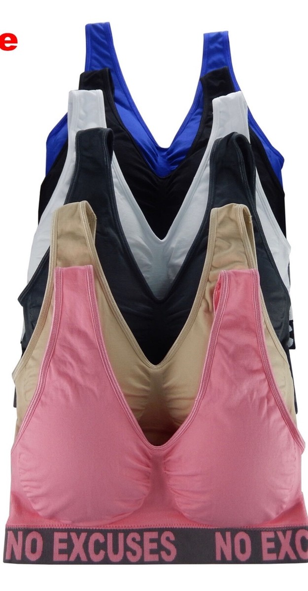 ︎☺︎ 3 - 6 Sport Bras Yoga Activewear NO EXCUSE Workout TOP