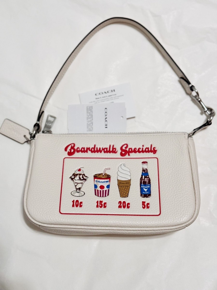 COACH CU197 Nolita 19 With Boardwalk Graphic Leather SV/Chalk | eBay