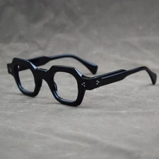 Hand Made Thick Acetate Square Eyeglasses Frames Men Women Square Retro Glasses