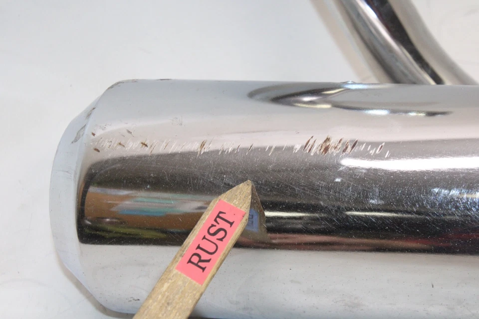 Yamaha XS650 1976 OEM SILENCIADOR ESCAPE SILENCIADOR TUBO Foto 3 de 4