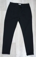 Reserved European Mens Pants Black Classy Jogger Stretch Cotton Size M