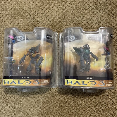 Halo 3 Series 1 GRUNT GOLD & GREEN Set McFarlane Exclusive Spartan Master Chief
