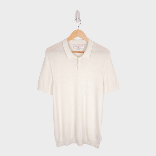 ORLEBAR BROWN Men's Dr. No 007 James Bond Silk Cotton Blend Polo Shirt - Size M