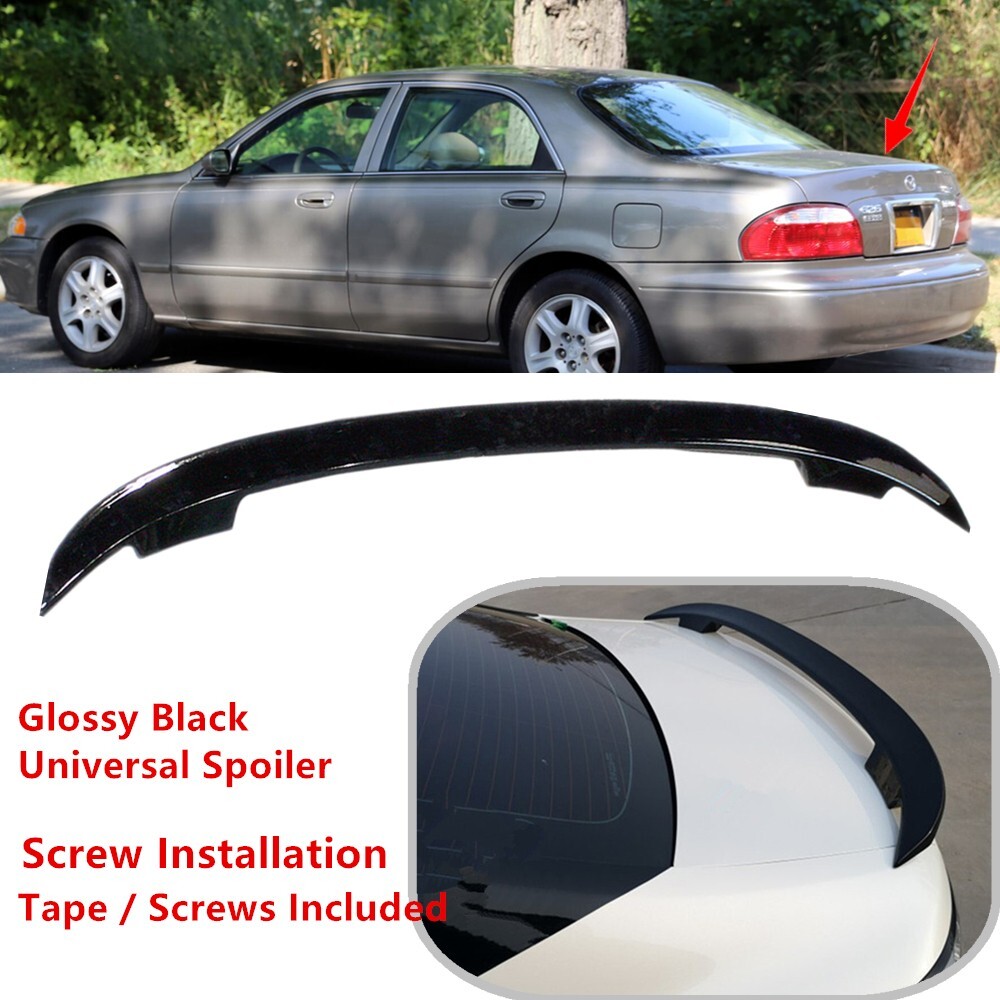 Fit For Mazda 626 1998-2002 Sedan Black Rear Trunk Spoiler Sport