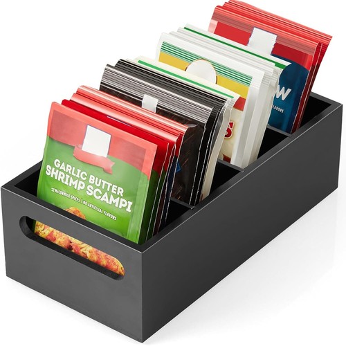 DRASTAR Pantry Organization and Storage Bins, Seasoning Packet Organizer with