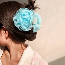 Chiffon Flower Large Hair Clip Women Gauze Organza Hair Claw Hair Accessories