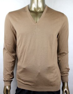$995 Gucci Men's Light Brown Cashmere V-neck Pullover Sweater XL 232172 2602 | eBay