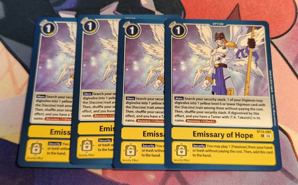 x4 Playset Digimon Blast Ace EMISSARY OF HOPE Yellow Uncommon