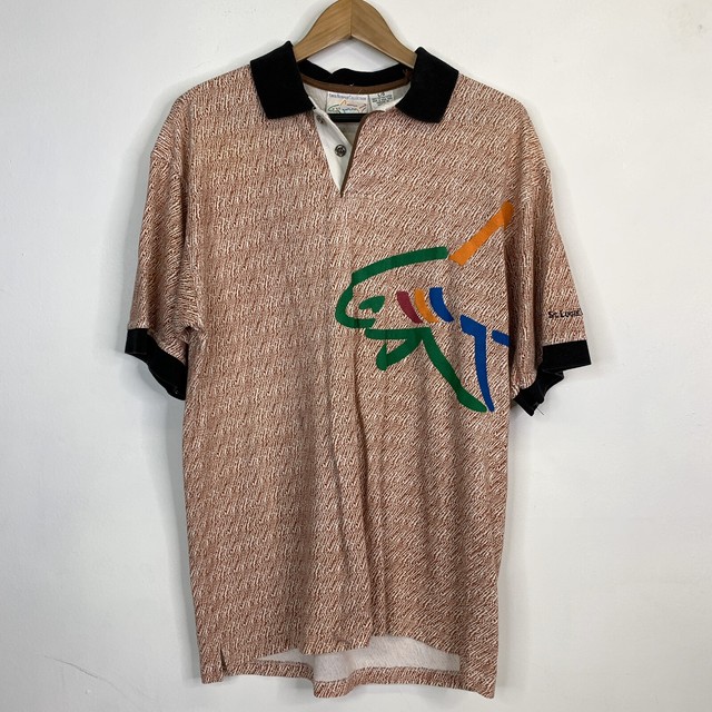 polo shirt with shark emblem