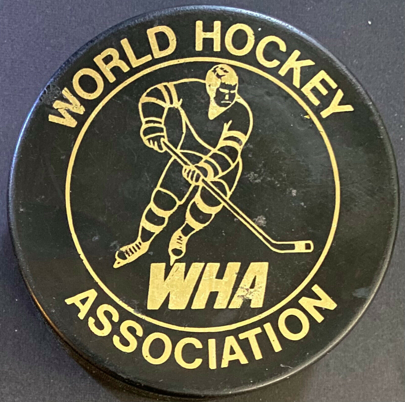 San OFFicial Diego Mariners WHA Hockey Max 47% OFF Game V Puck Gold Reverse Variation