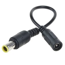 1pce Adapter DC Power 7.9 x 5.5mm male to 5.5 x 2.1mm female IBM Lenovo Laptops