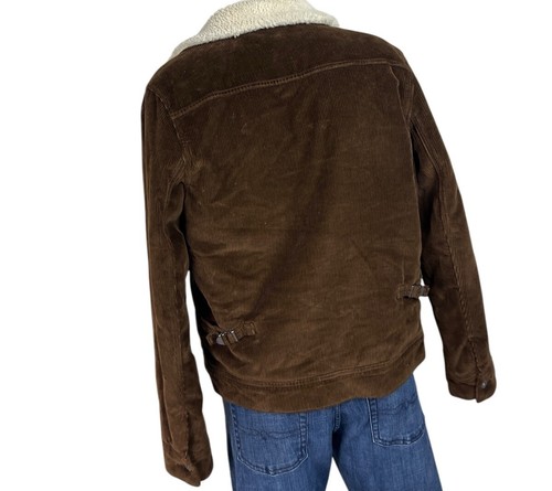 Wallace & Barnes Trucker Jacketcoat Brown Sherpa Lined Cotton Men’s S Nice. - Picture 4 of 10