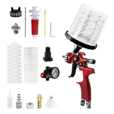 Hvlp Premium Air Spray Gun Car Gravity Wall Paint 1.3mm W/ 10*disposable Cups