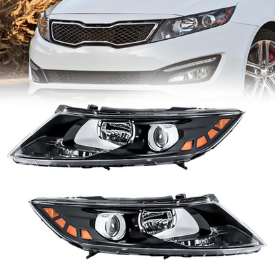 Headlight Assembly Compatible with 2011 2012 2013 Kia Optima Halogen Headlight P