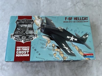 Monogram 1/48 F6F Hellcat Confederate Air Force Ghost Squad Model Kit #5211, NIB