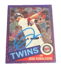 Josh Donaldson Signed 2020 Topps Chrome '85 Purple Mojo Refractor #39/75 IP AUTO