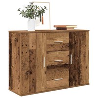 Sideboard Anrichte Schrank Lowboard Altholz-Optik 90X29,5X65 Cm Holzwerkstoff