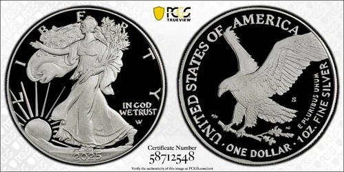 2025-S American Eagle 1 oz Silver PF69 DCAM PCGS w/ Box