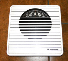 Vintage Health-o-Meter BATHROOM SCALE Analog 80s 90s Black  White FUN  UNUSUAL