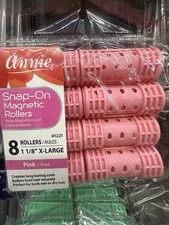 Annie Snap-On Magnetic Rollers Pink  Green 1 1/8 in  7/8 in Assorted Sizes