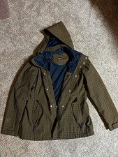 REI E1 Element Womens M Green Plaid Hooded Mi...