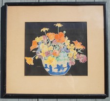 RARE BERKELEY CALIFORNIA ARTS & CRAFTS PERIOD WATERCOLOR BY HENRY S. SWASEY