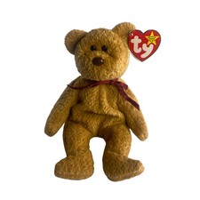 Curly the bear - Ty Beanie Babies / soft toy  / plush 