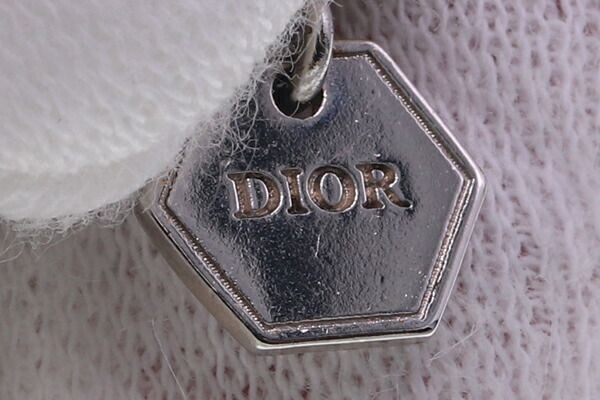 DIOR Necklace Stussy Collaboration N1386HOMMT Red Silver Hardware Metal Rhinesto thumbnail 4