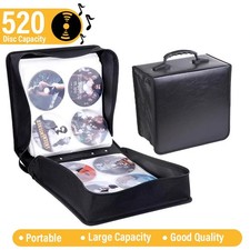 520 Pcs Disc CD Storage Case DVD Organizer Holder Bag Wallet Album Media Video