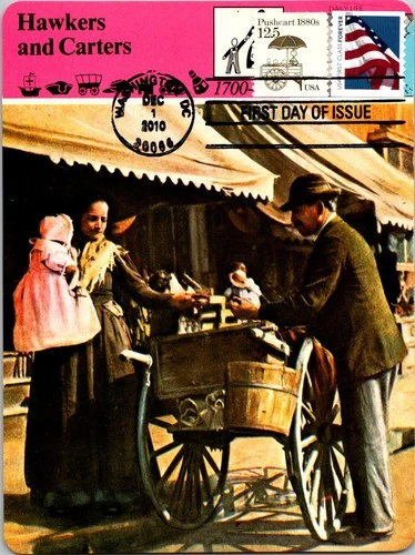 Dr Jim Stamps Maximum Card Pushcart 1880S 12.5 American Flag Forever Fdc