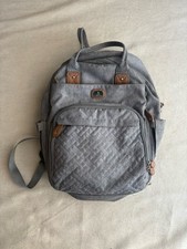 Dikaslon Gray Large Backpack Diaper Bag with Multiple Sections  Inner Pockets