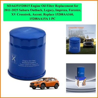 Engine Oil Filter Replacement for 2011-2025 Subaru Outback, Legacy, Impreza, ...