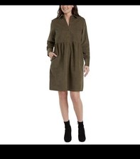 Nine West Women's Dress Size XXL Grape Leaf/Green Cotton Pockets Lightweight