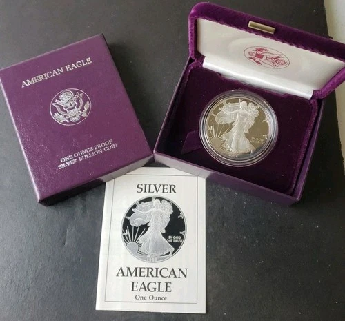 1989 S Proof $1 American Silver Eagle Dollar