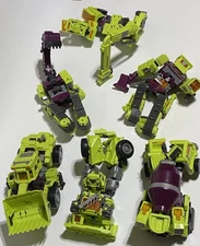 6 Transformers NBK or KO  Constructicons  Toy Transforming Construction Vehicles