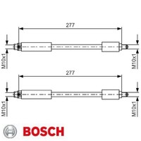 2X Bremsschlauch Bosch 1987481616 2 BremsschläUche Rechts Links Hinten FüR Bmw