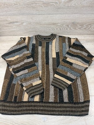 Protege Men's Geometric Style Knit Multi-Color Sweater VTG  2000 90s Y2K Size XL