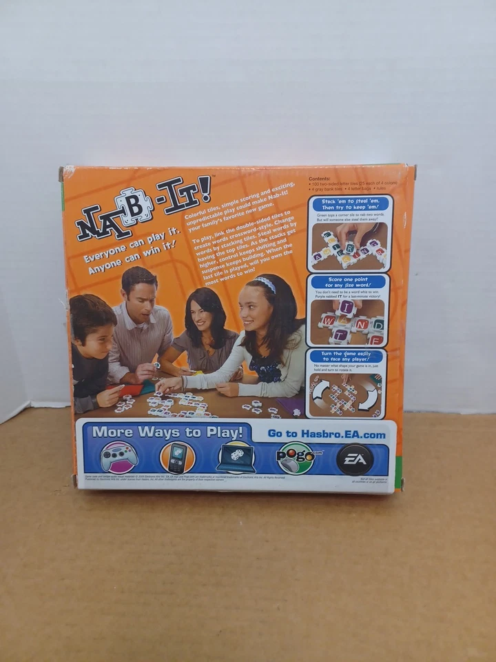 Scrabble Nab It Family Word Game .. Letter Tiles .. 2009 Hasbro - Image 4 of 4