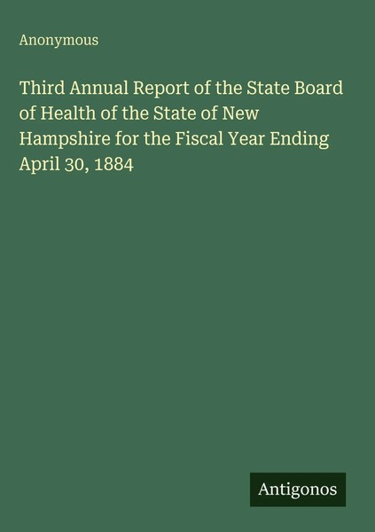 Anonymous | Third Annual Report Of The State Board Of Health Of The State Of...-image